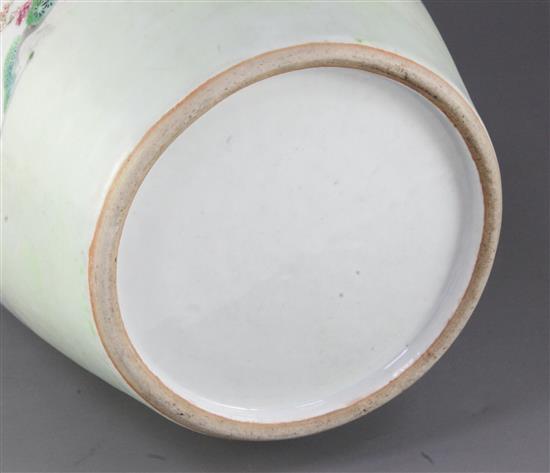 A Chinese famille rose baluster vase, late 19th century, 39.5cm